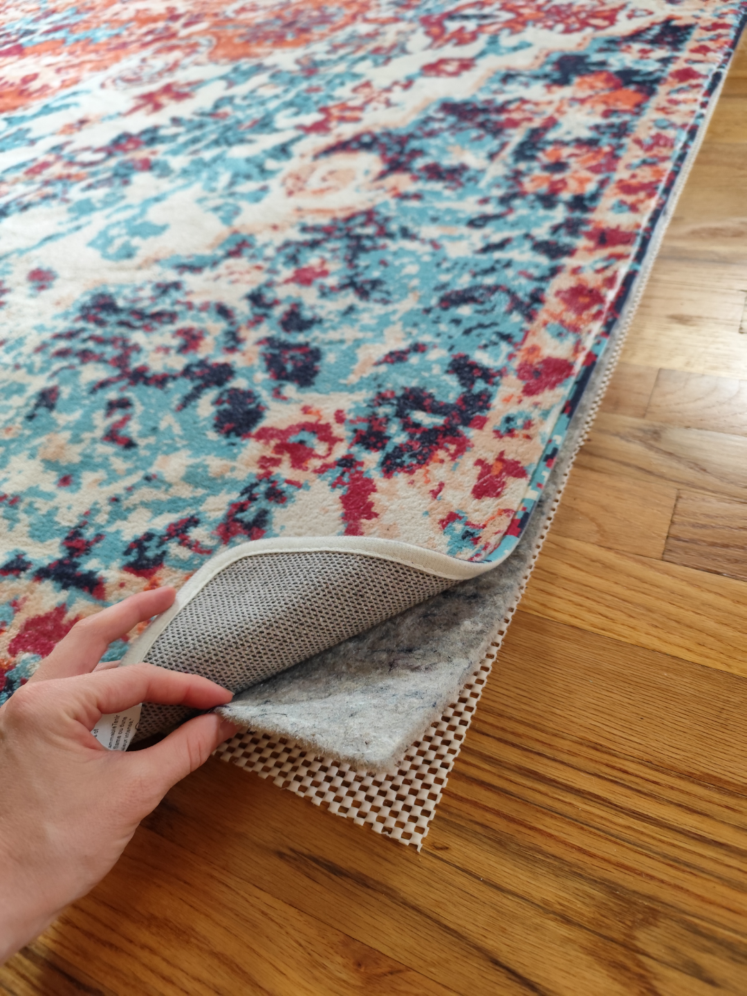 Boho Area Rug with Pad - photo 5