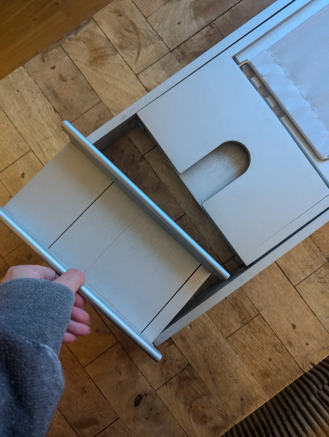 Real Simple Grey Bath Caddy image indicator(2)