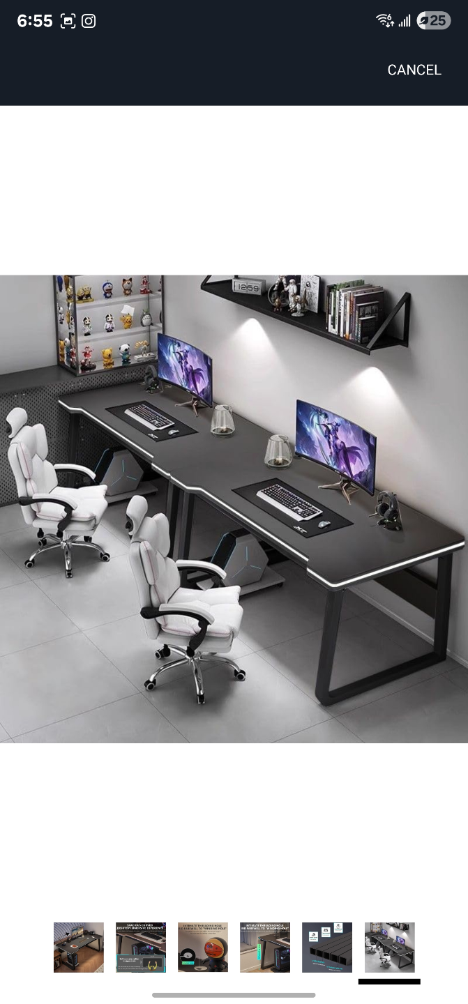 Spacious Curved Gaming Desk - photo 3