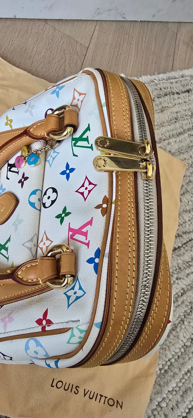 Louis Vuitton  White Monogram Multicolore Canvas Priscilla Bag image indicator(5)