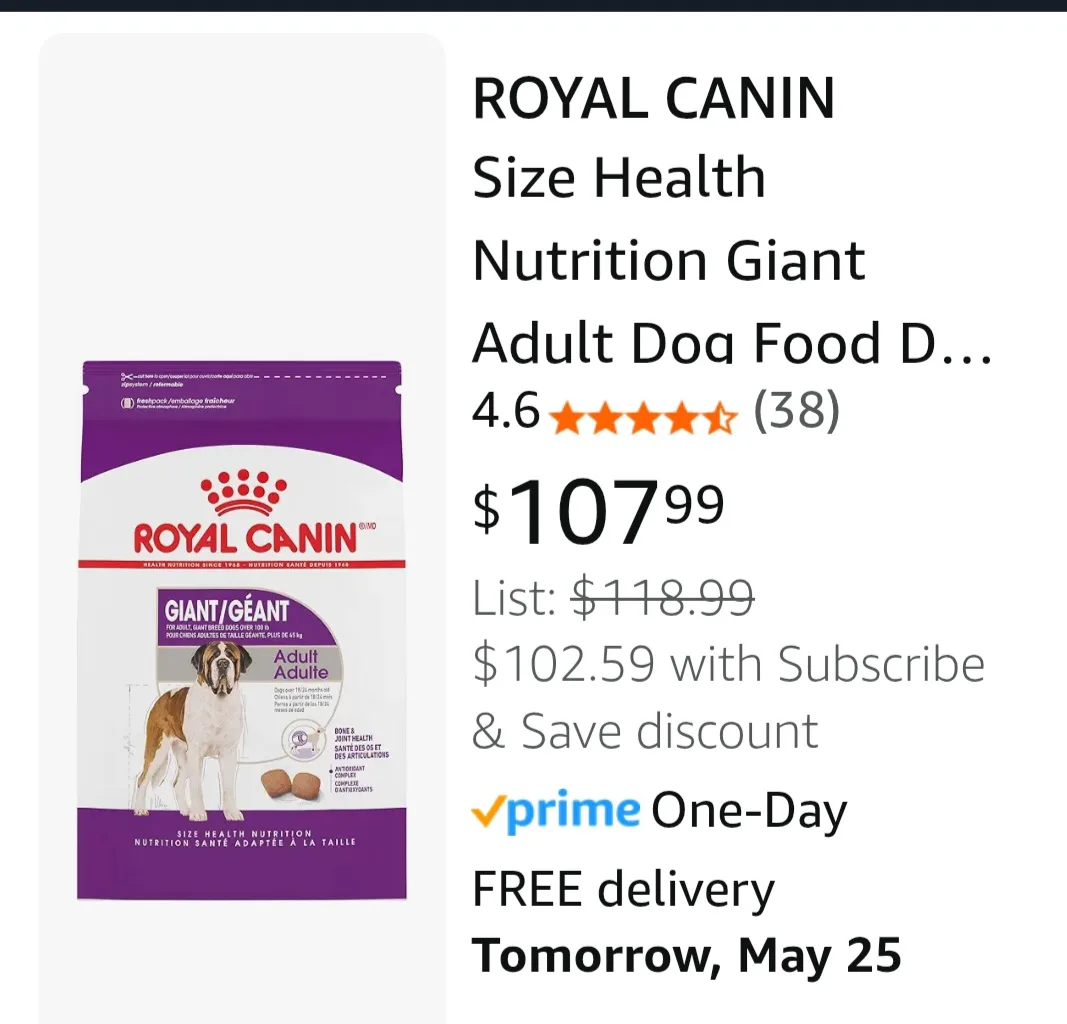 Royal Canin Giant Adult Dog Food - 20 lb Unexpired image indicator(3)