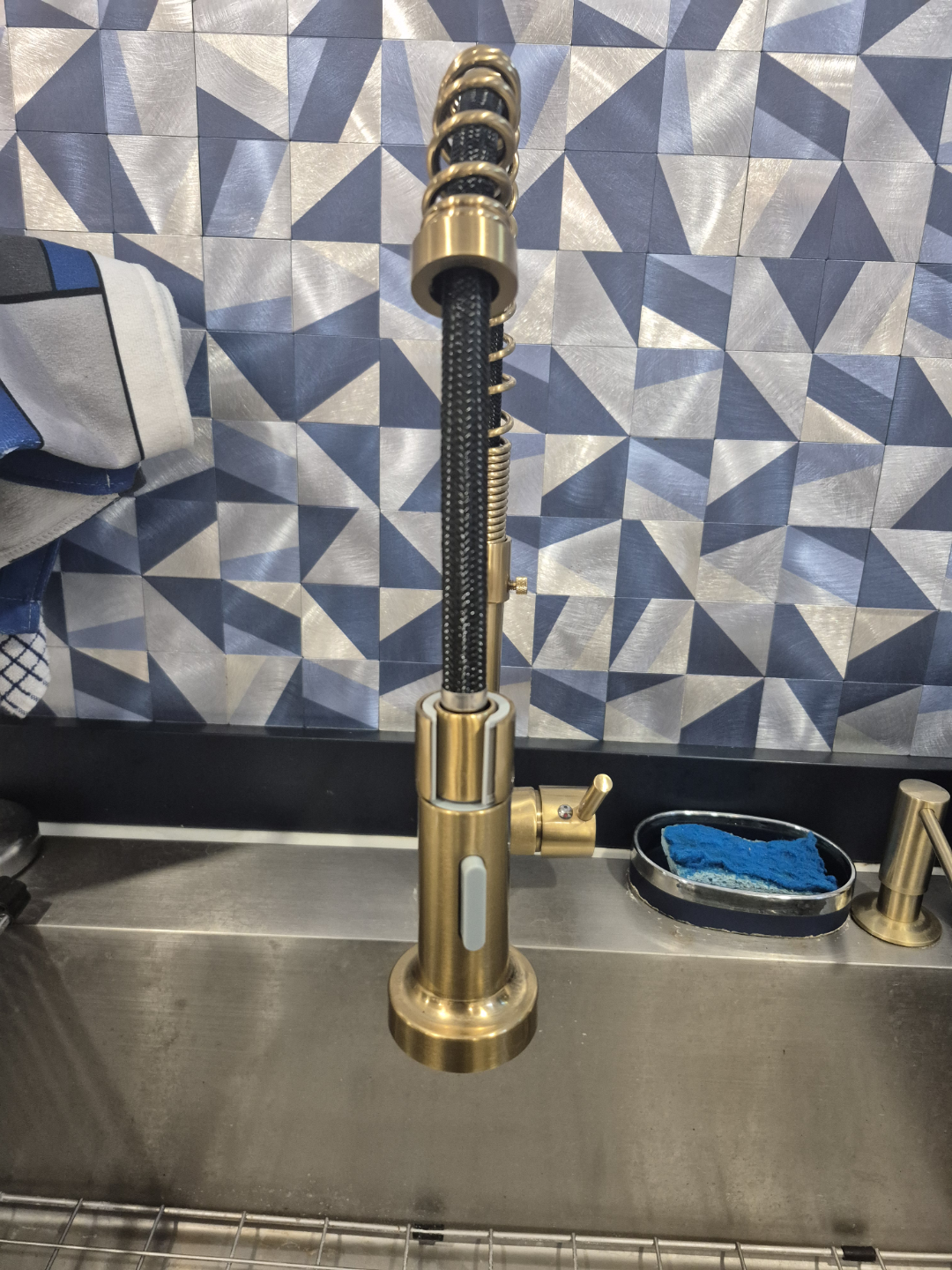 Modern Brushed Gold Kitchen Faucet - photo 2