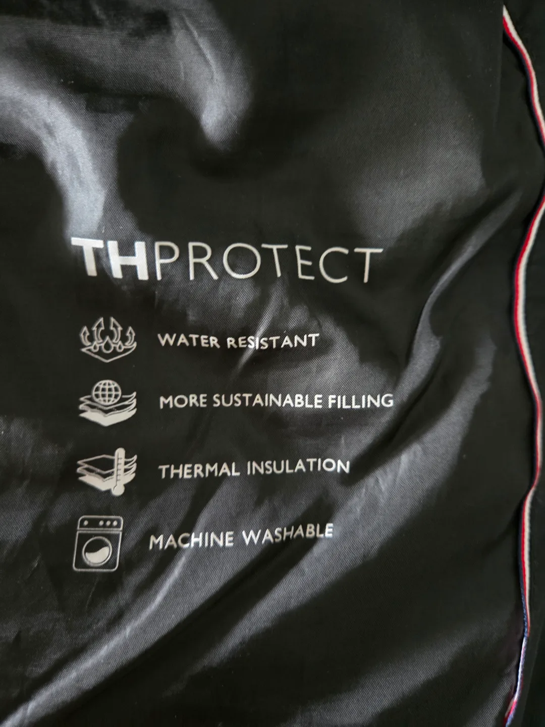 Tommy Hilfiger Women's Black Puffer Jacket with Faux Fur Hood image indicator(5)