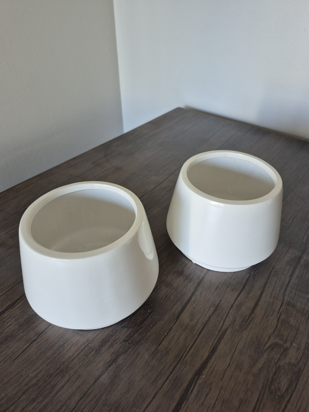 Two White Ceramic Planters #freecycle
