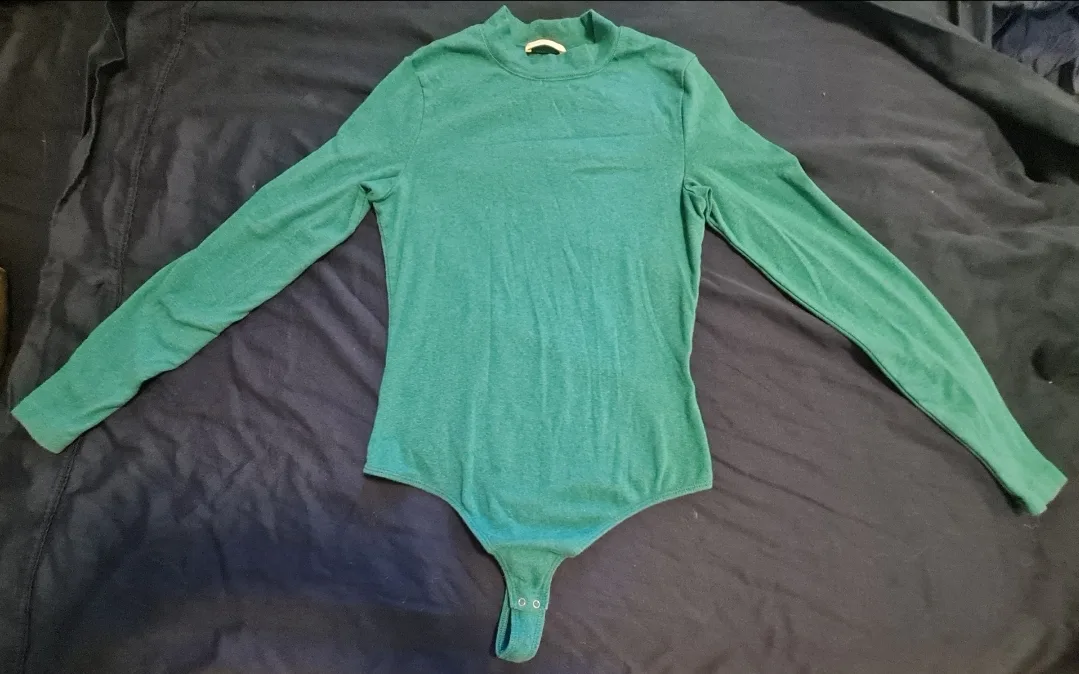 Teal Green Long Sleeve Bodysuit thumbnail