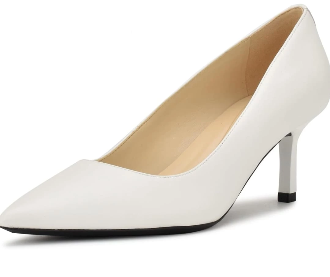 Nine West Women's White Leather Heels - Size  7.5 - photo 3