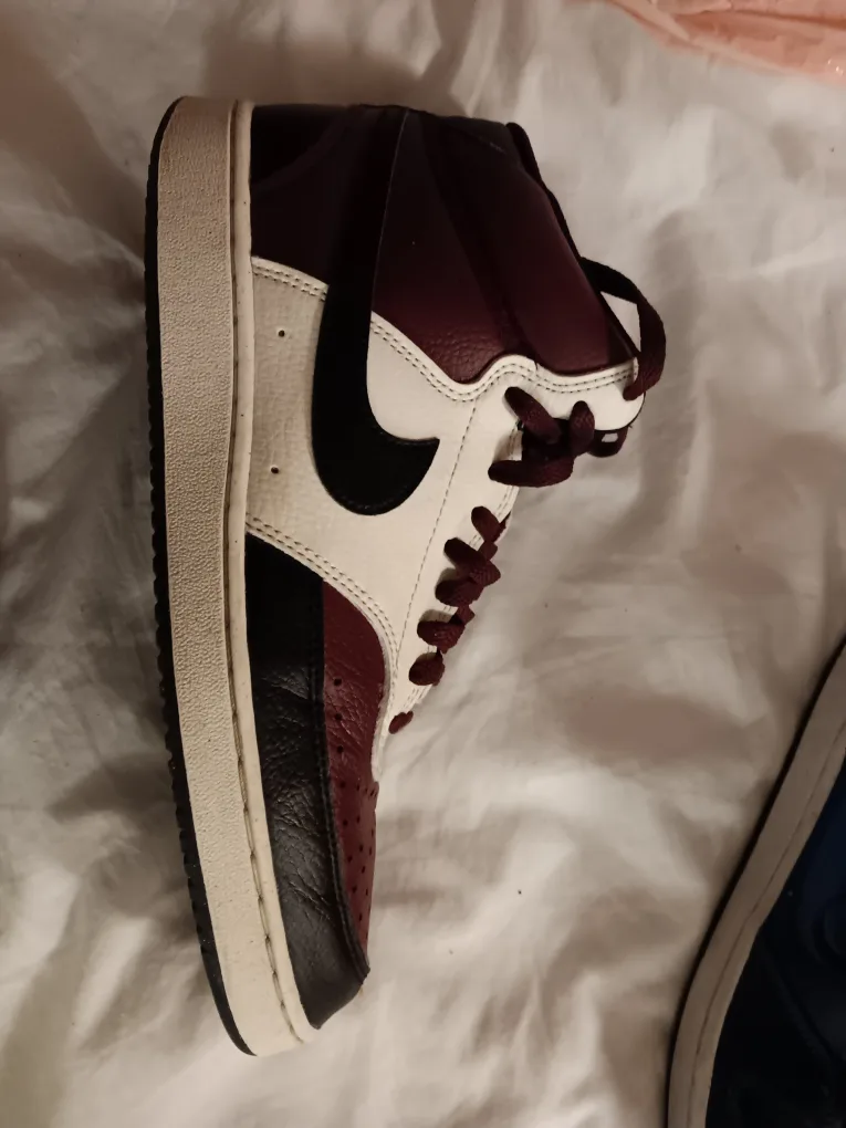 Nike Burgundy and White High Top Sneakers image indicator(2)
