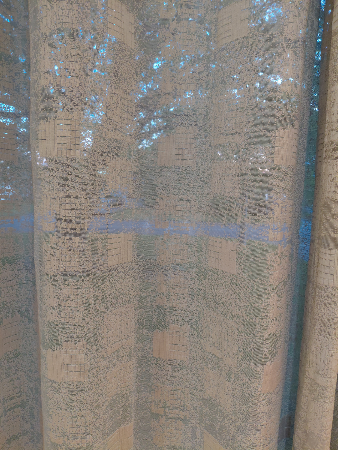 Sheer Light Grey Curtains with Grommets - photo 2