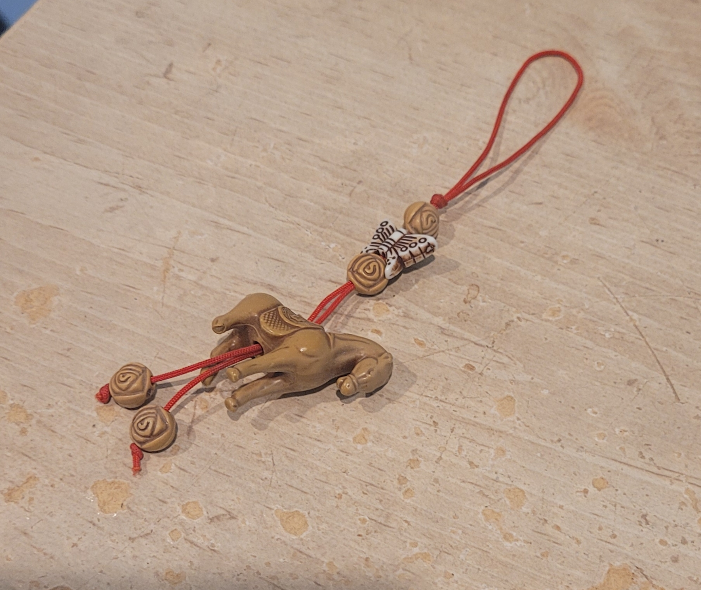 Adorable Horse Charm with Butterfly Accent