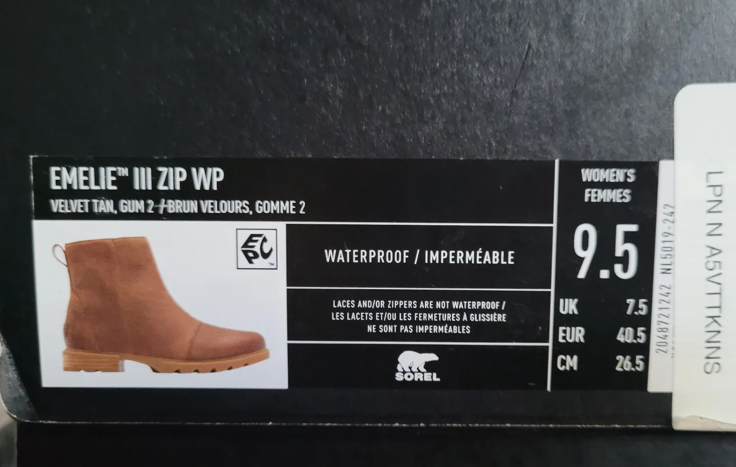 Sorel Women's Emelie III ZIP WP Boots, Size 9.5 image indicator(7)