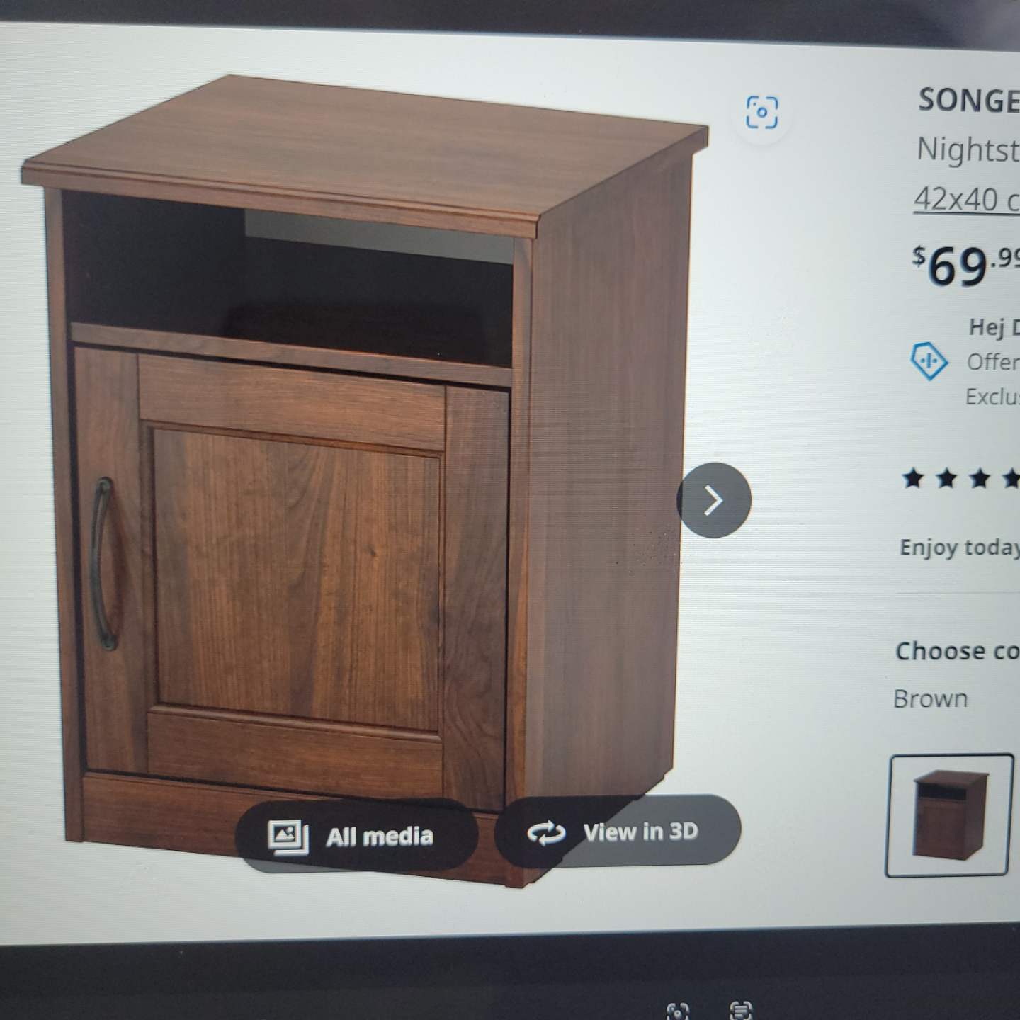 SONGESAND Bed Frame and Nightstands - photo 3