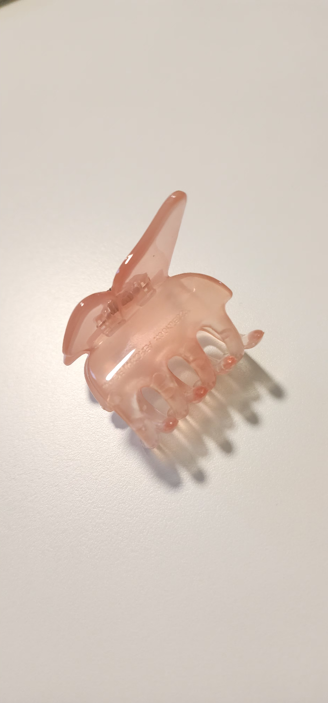 Clear and Pink Butterfly Hair Claw Clips - photo 2