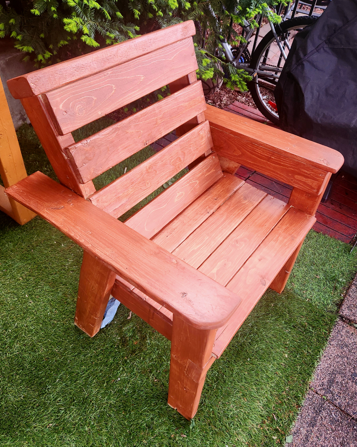 Rustic Wooden Patio Chair