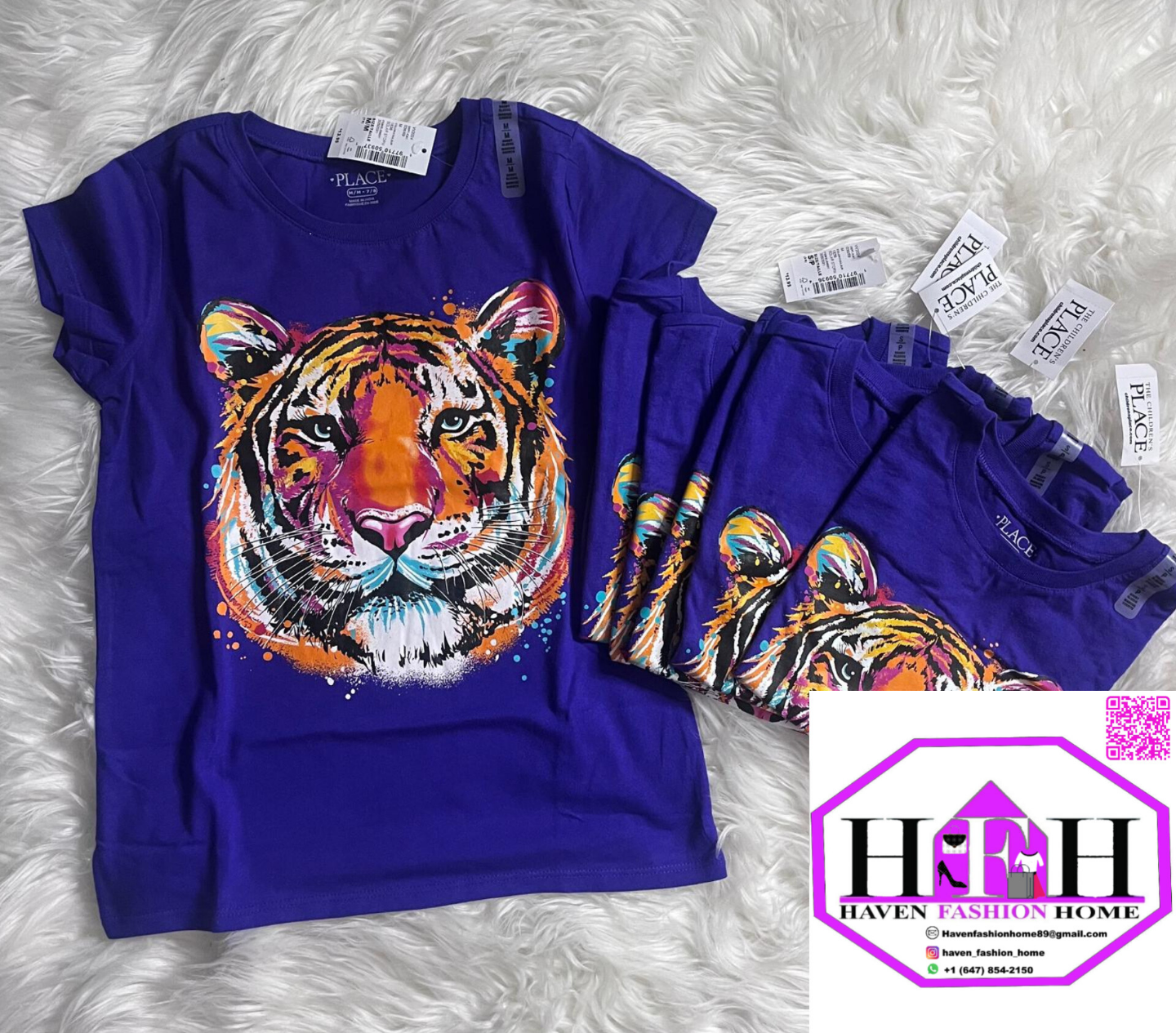 Girls' The Children's Place Tiger Graphic T-Shirt