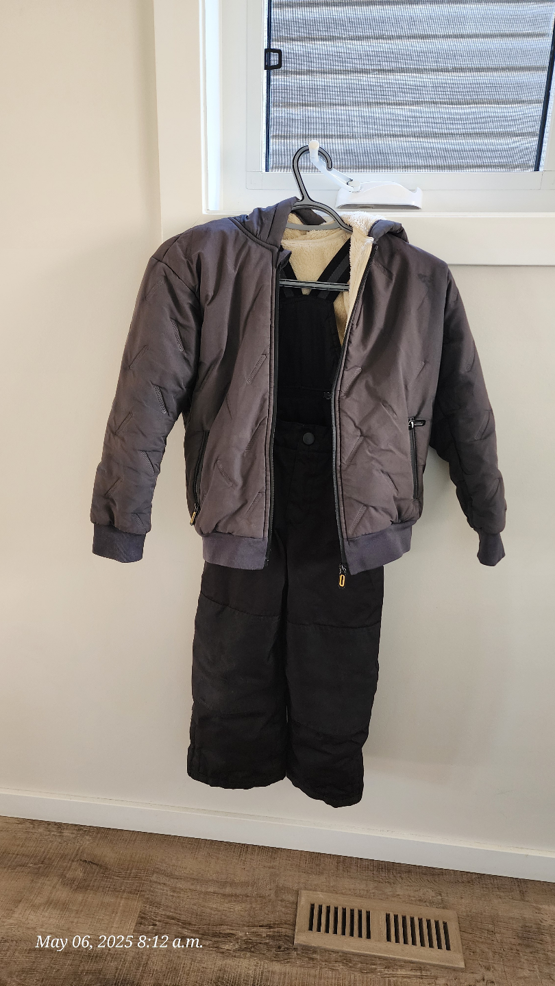 Kids' Dark Grey Quilted Snowsuit - photo 2