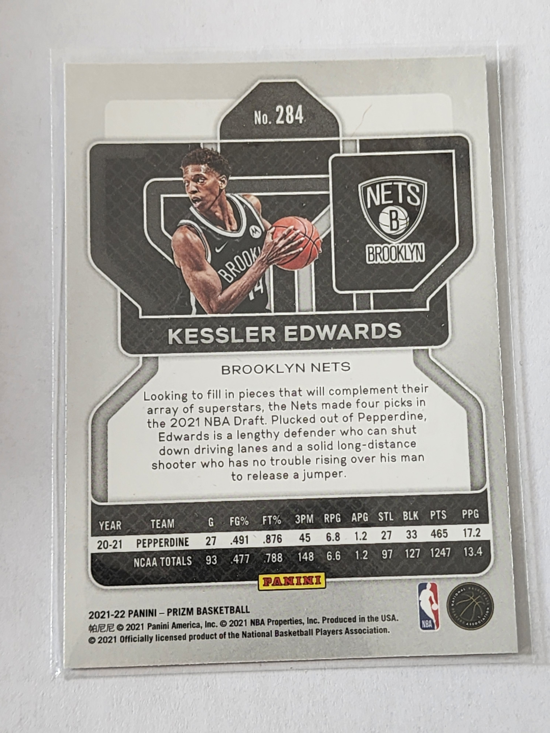 🧡Kessler Edwards Rookie Card Panini Prizm Basketball 2021-22 - photo 2