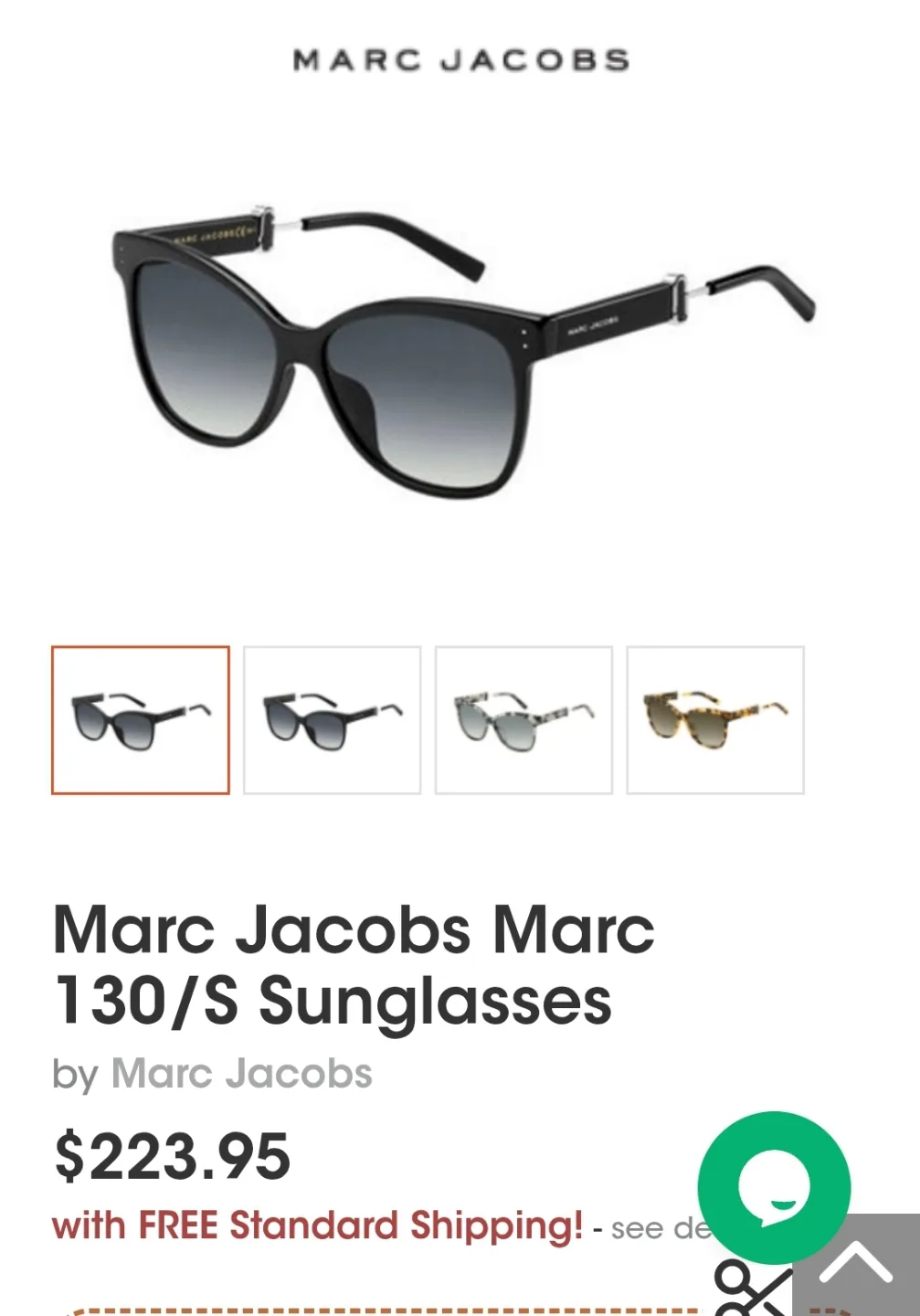 Marc Jacobs 130/S Sunglasses - Black image indicator(2)