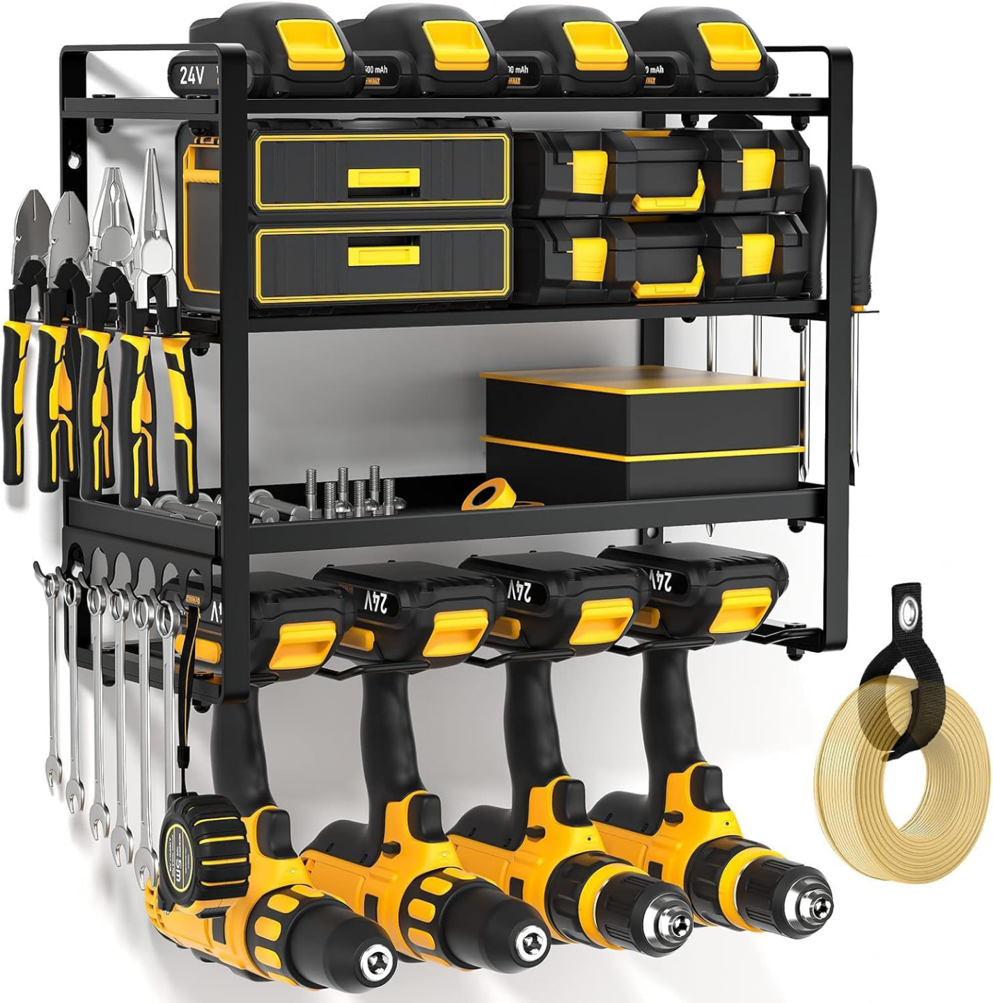 Power Tool Organizer Wall Mount Rack - Heavy Duty Storage