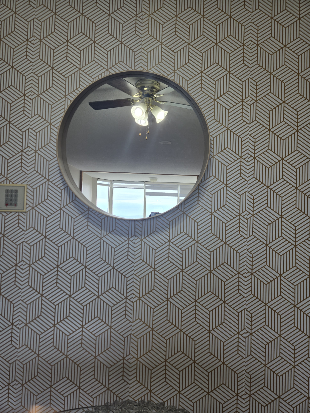 Round Wooden Framed Mirror - photo 2