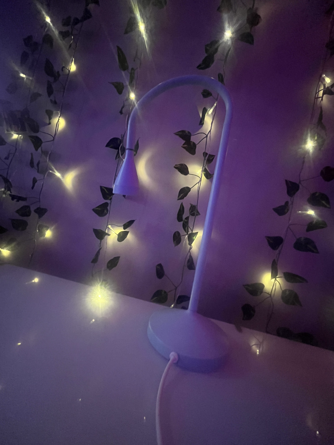 Desk Lamp, Flexible Gooseneck, Purple - photo 2