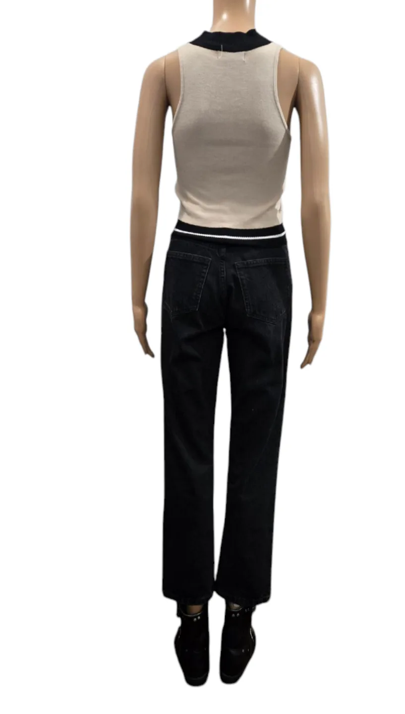 Reformation Cynthia High-Rise Straight Cropped Jeans Size 23-24 image indicator(3)