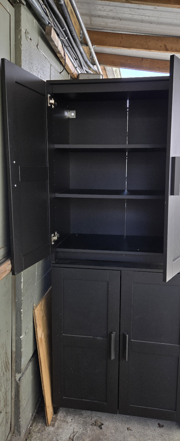 IKEA Black Storage Cabinets - Set of three