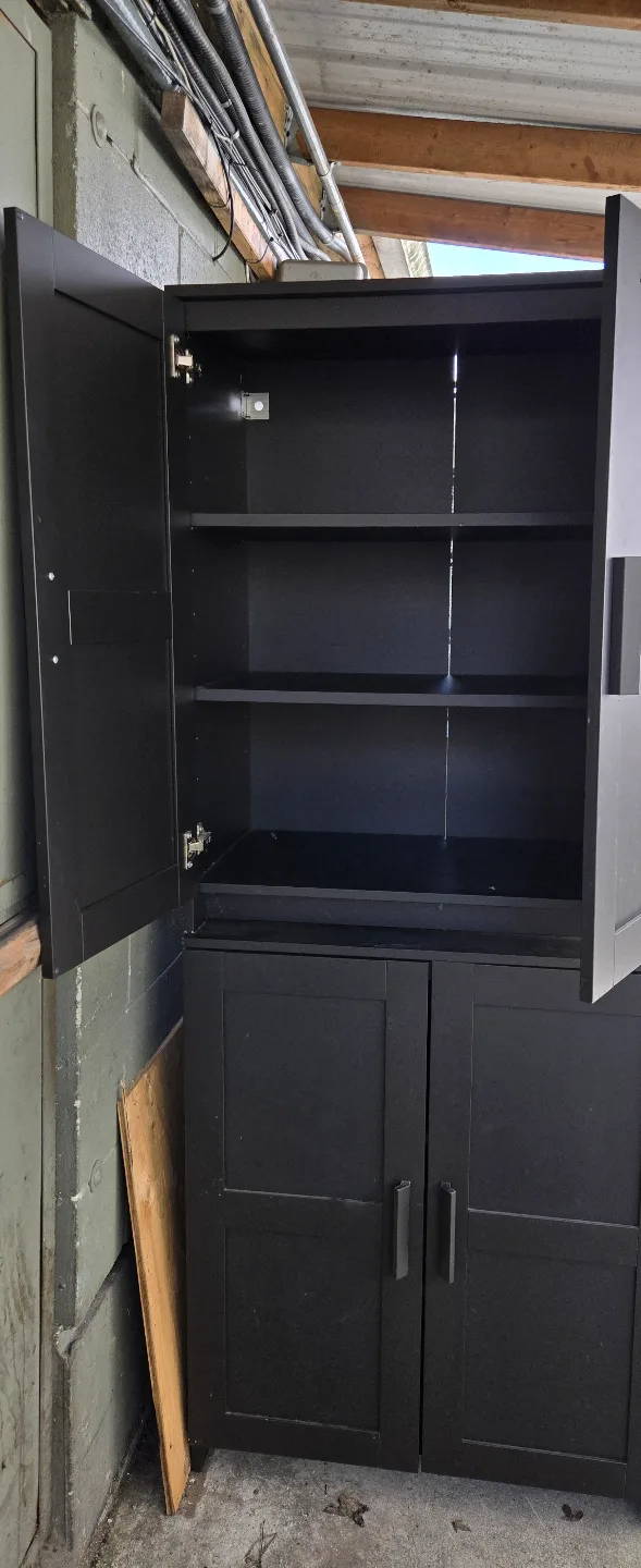 IKEA Black Storage Cabinets - Set of three