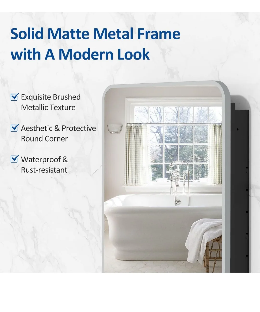 ACEMIRO Wall-Mounted Medicine Cabinet with Mirror image indicator(5)