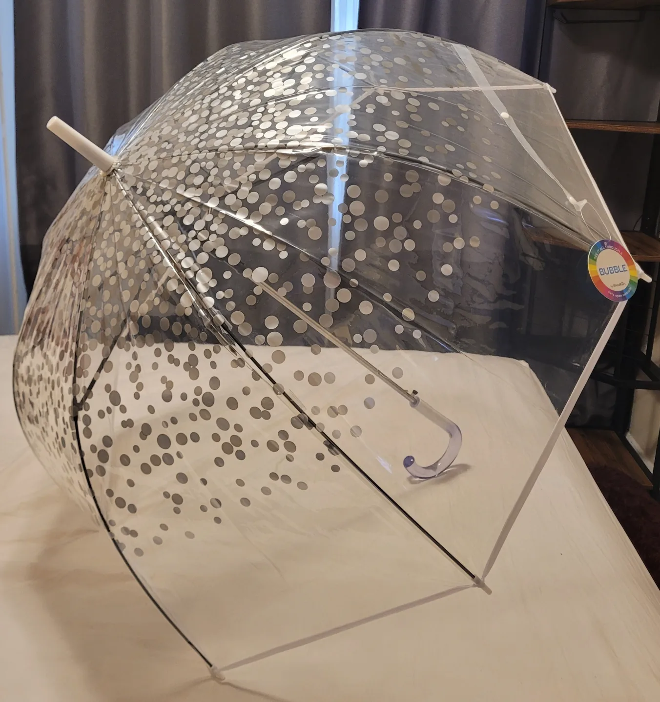 Shedrain Clear Umbrella with Silver Dots image indicator(2)