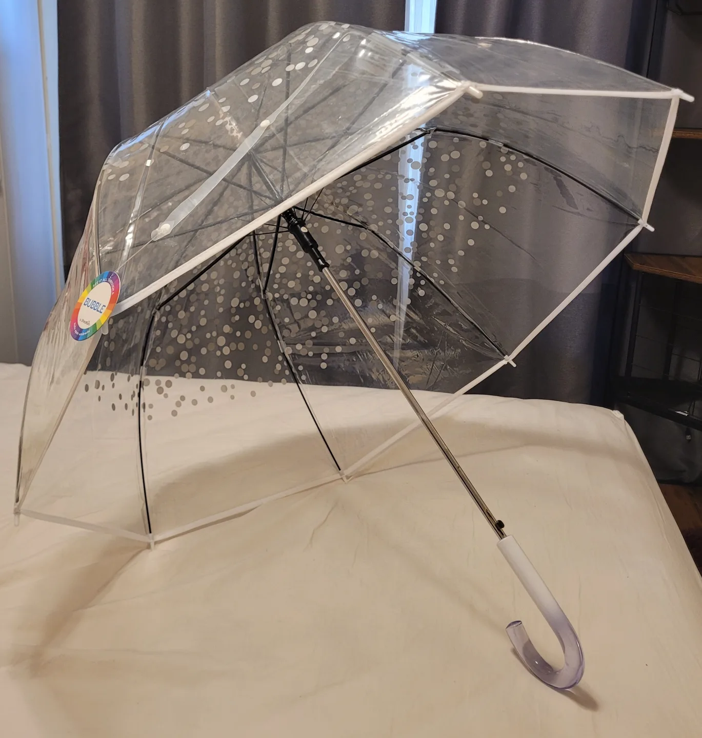 Shedrain Clear Umbrella with Silver Dots image indicator(3)