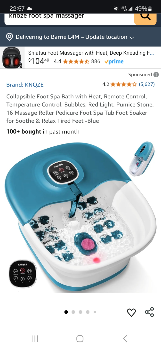 KNQZE Collapsible Foot Spa Massager