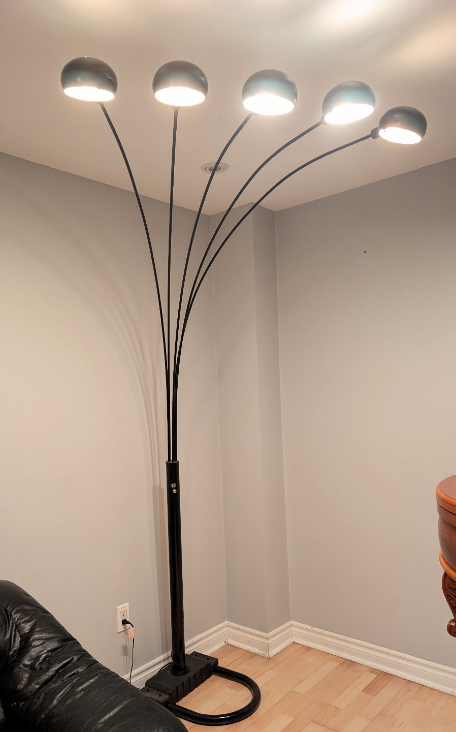 Mid-Century Modern 5-Light Arc Floor Lamp - photo 2