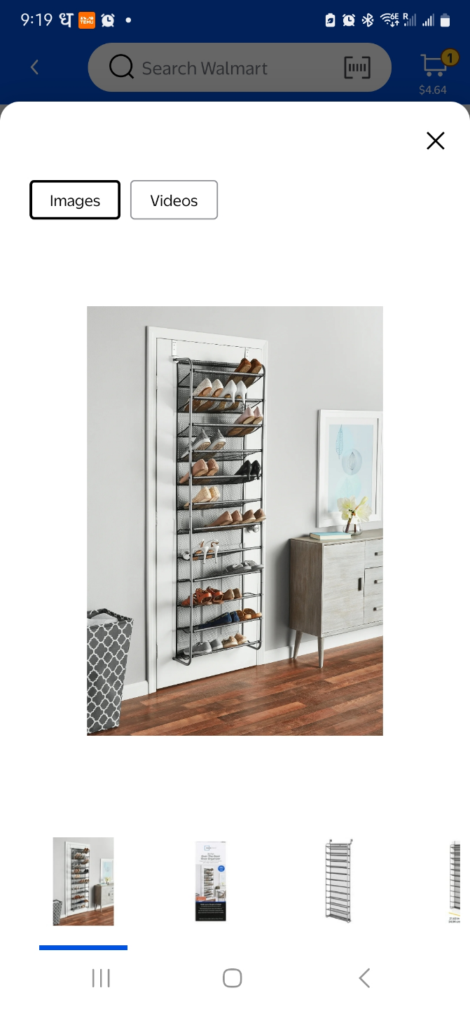 Over-the-Door Shoe Organizer - 36 Pairs