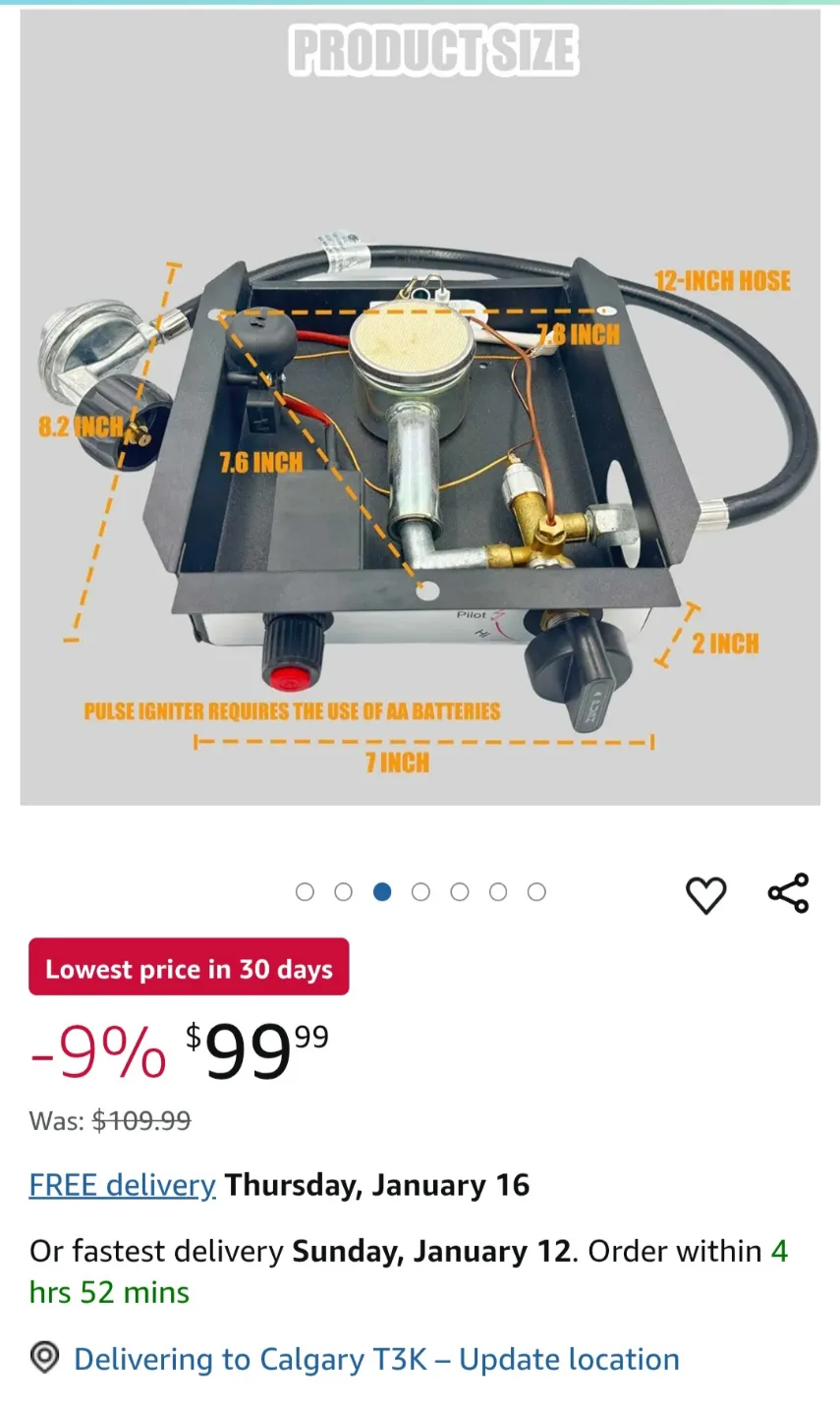 Patio Heaters Glass Tube Burner Module Replacement 47 000.. thumbnail