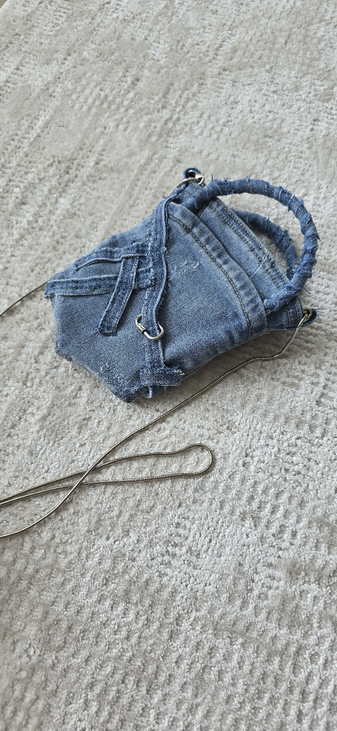 denim mini bag