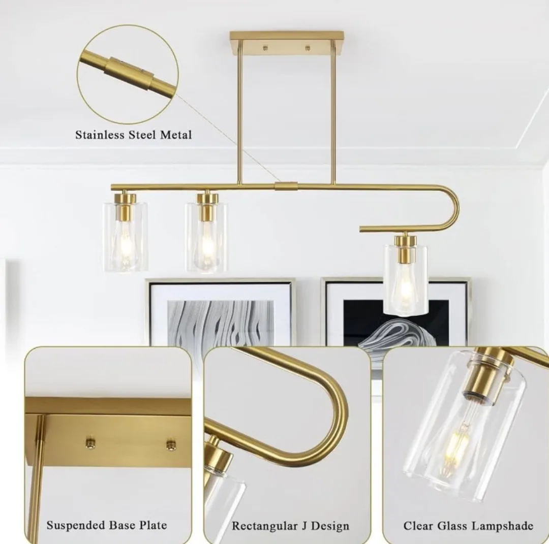 Kitchen Light Fixture light 3-Light Modern Chandelier Light image indicator(7)