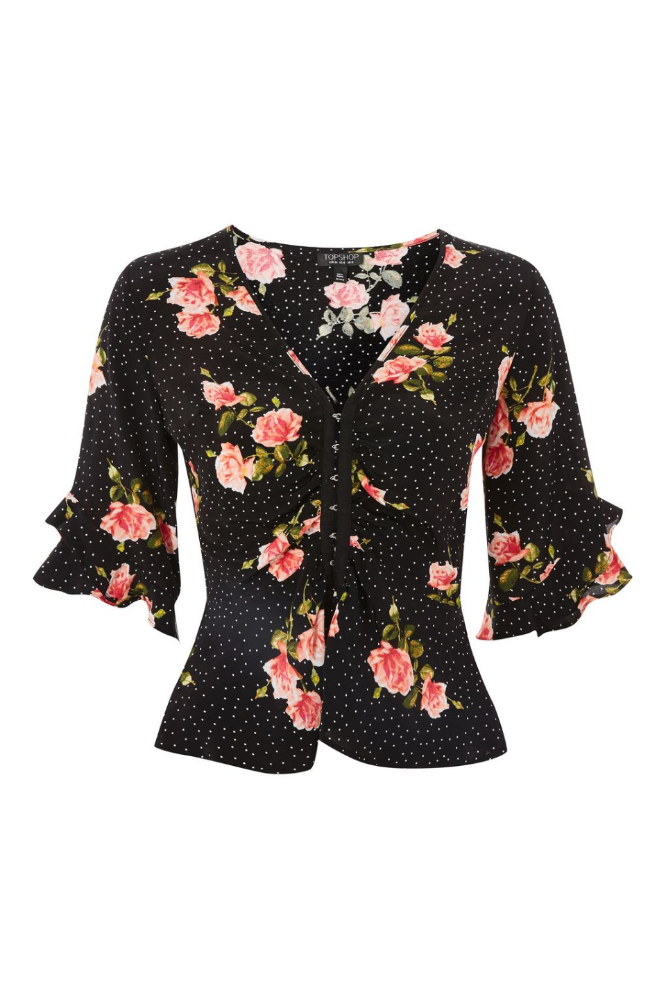 Topshop Floral Button-Up Blouse 🏒