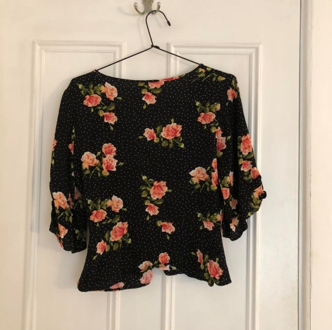 Topshop Floral Button-Up Blouse 🏒 - photo 2