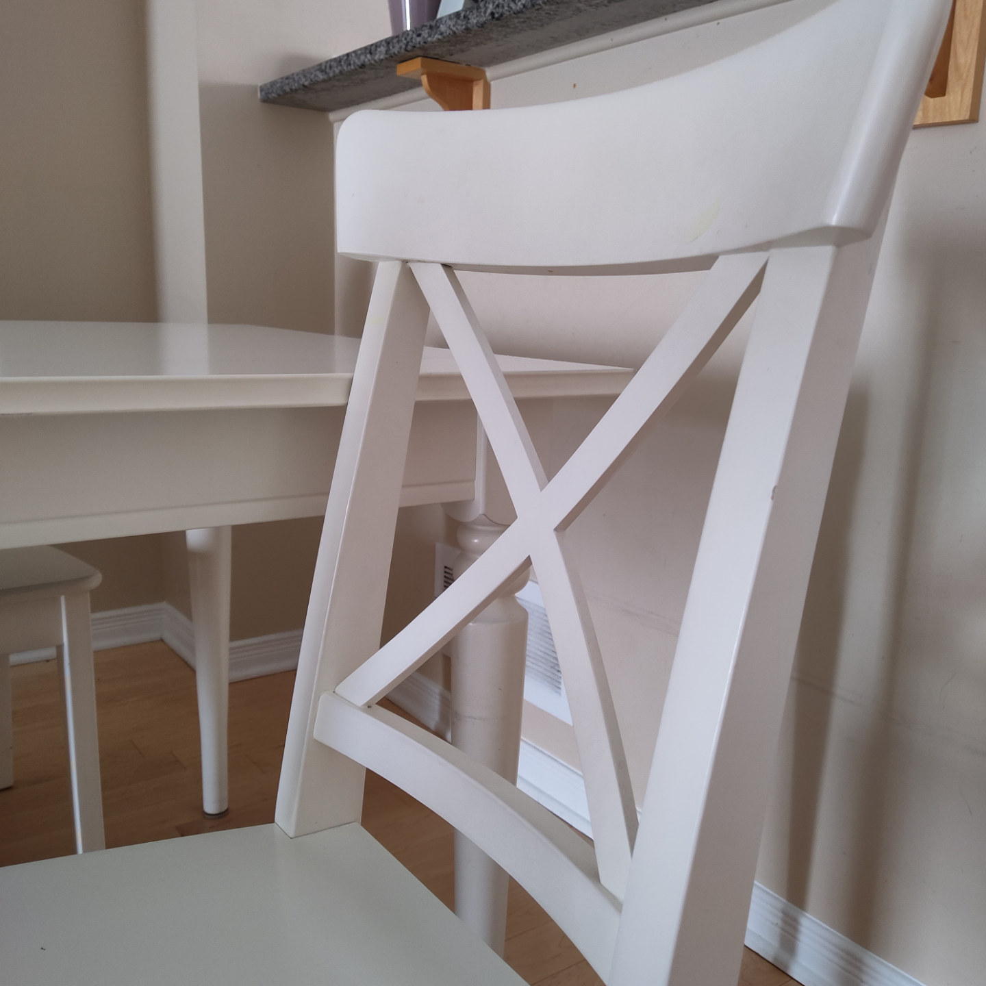 IKEA INGATORP/INGOLF White Table and Four Dining Chairs Set - photo 5