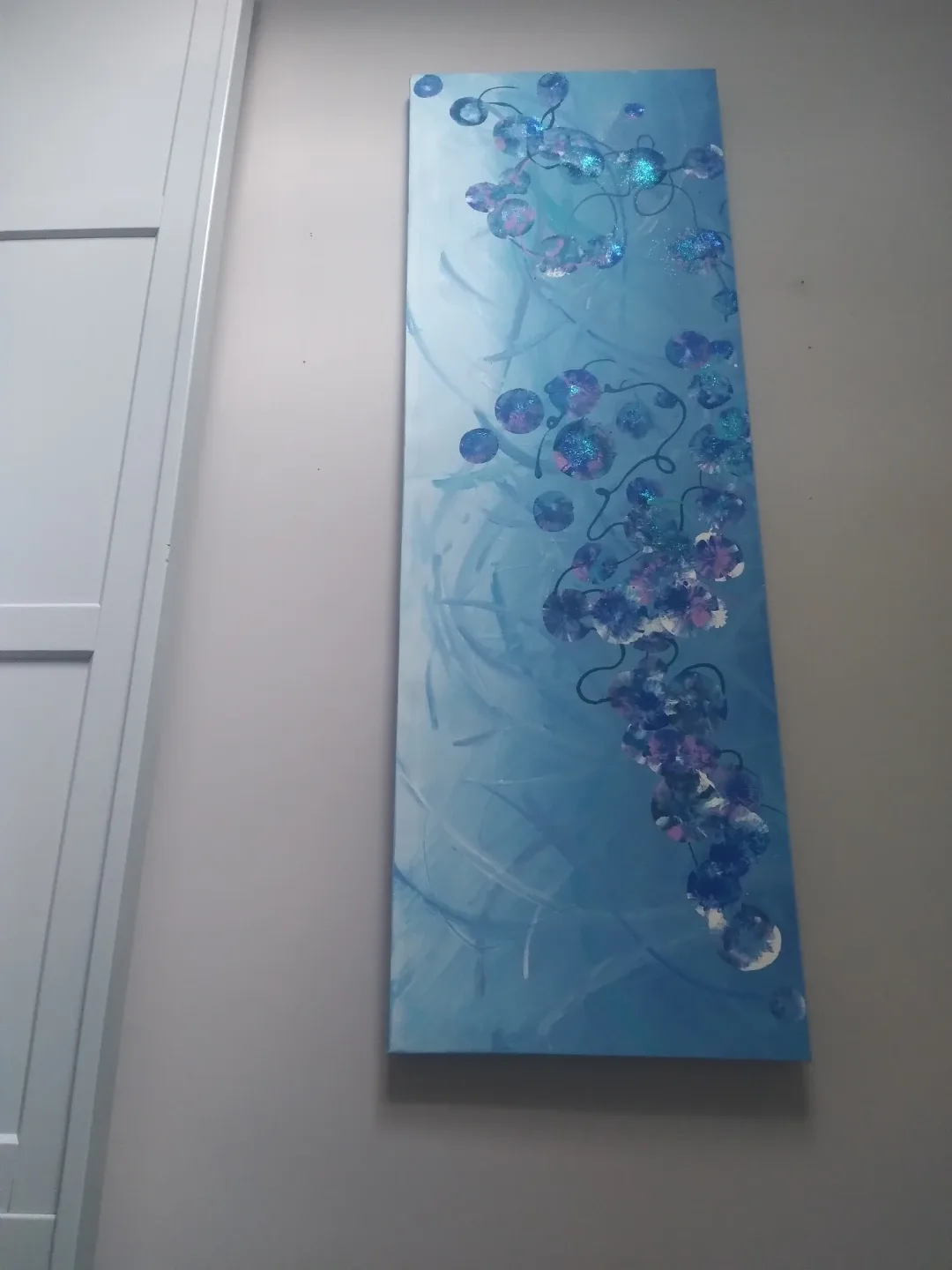 Abstract Blue Canvas Painting thumbnail