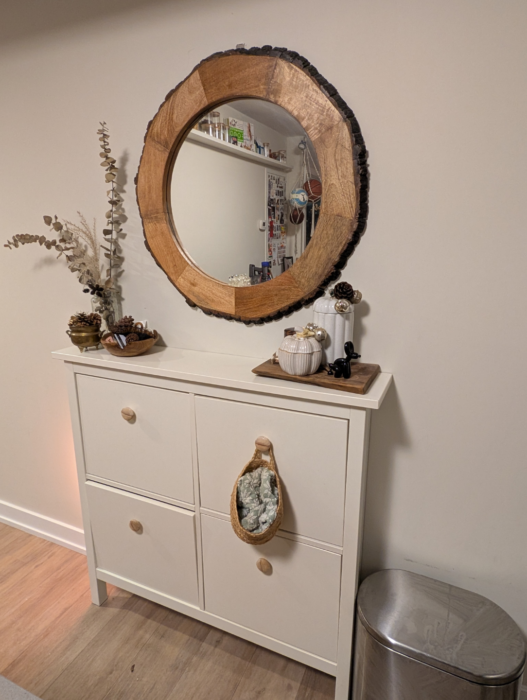 IKEA HEMNES Shoe Cabinet with 4 compartments, white,