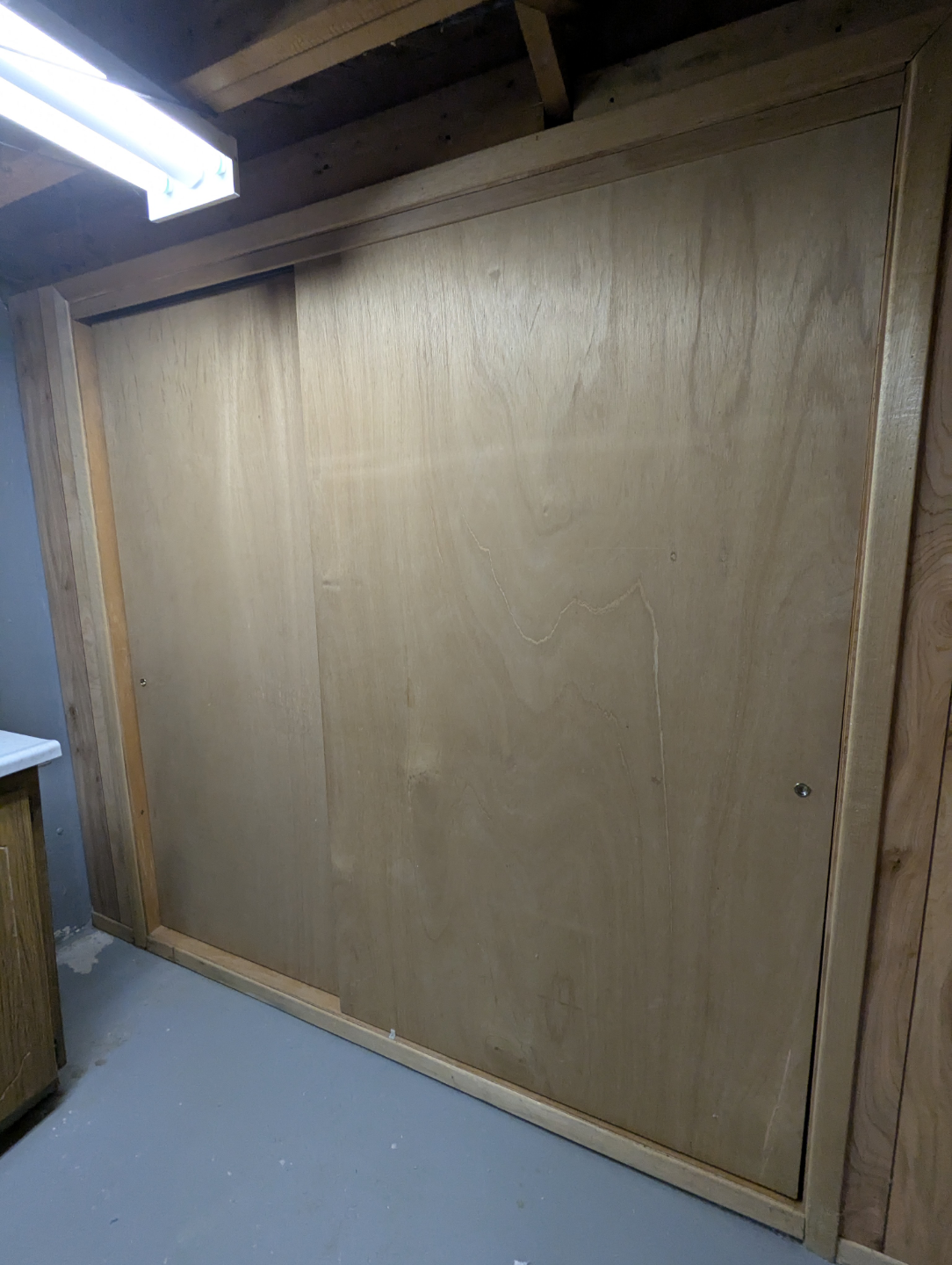 Sliding Closet Doors - Light Wood