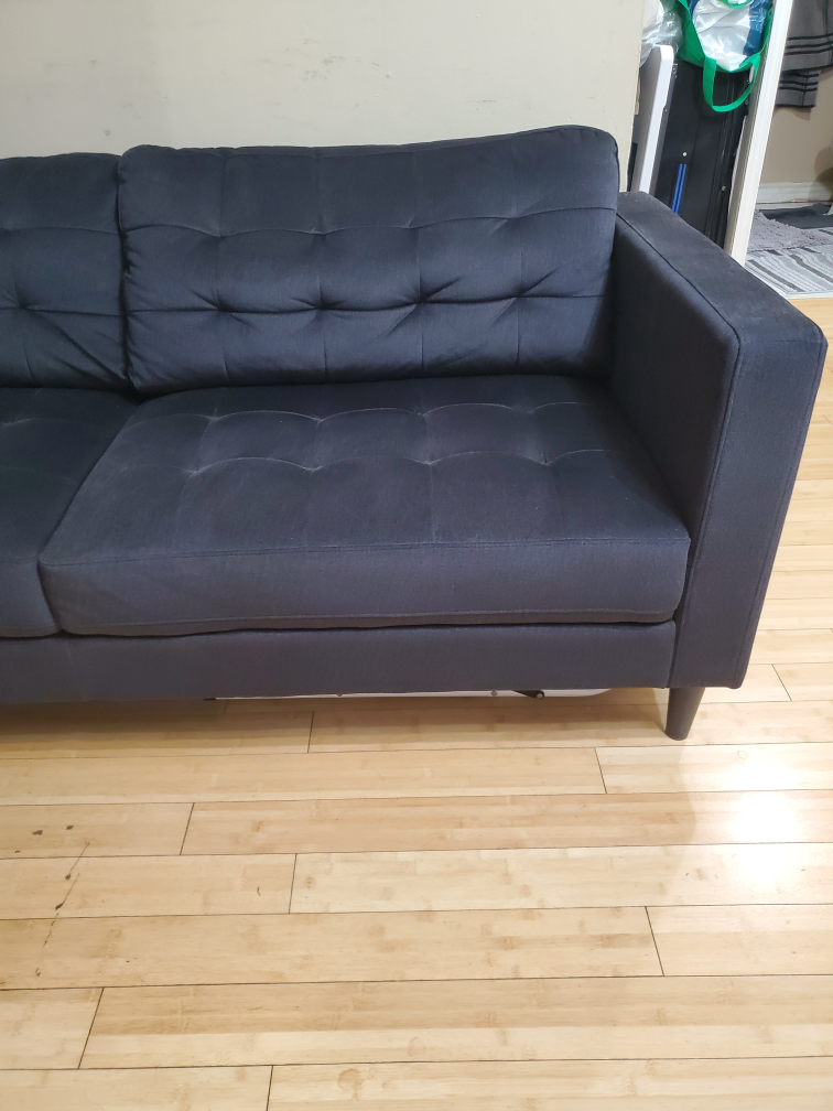 Dark Grey Fabric Sofa and Matching Bedroom Set - photo 4