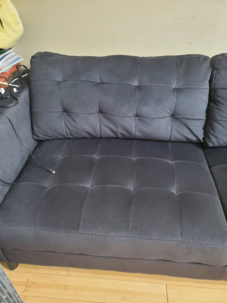 Dark Grey Fabric Sofa and Matching Bedroom Set - photo 5