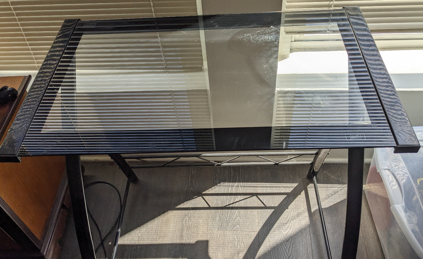 Glass Top Computer Desk