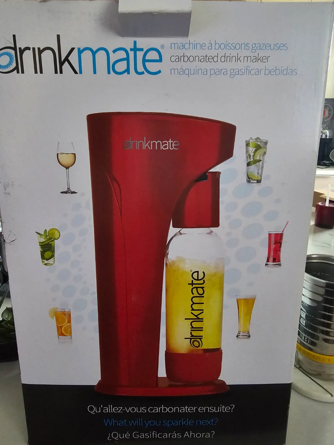 Drinkmate Sparkling Water Maker - Red thumbnail