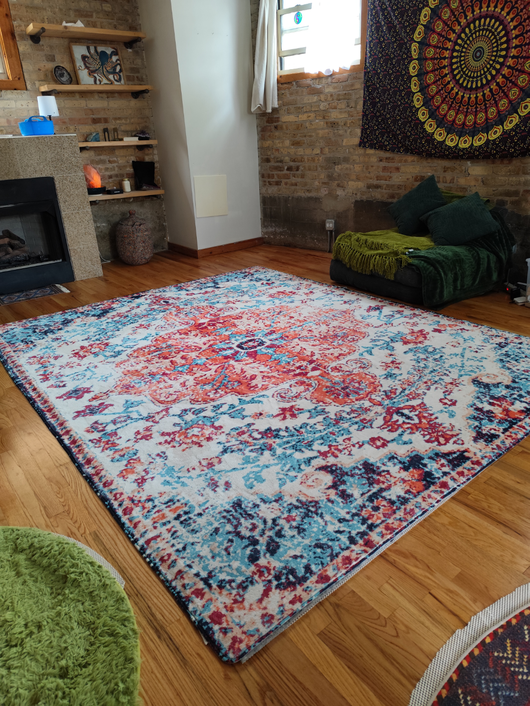 Boho Area Rug with Pad - photo 3