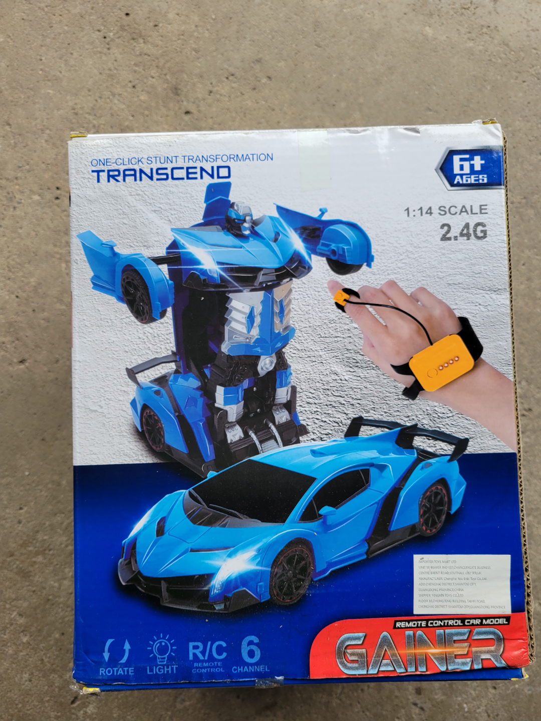 Gainer 6-Channel Remote Control Transforming Robot Car Toy - photo 2
