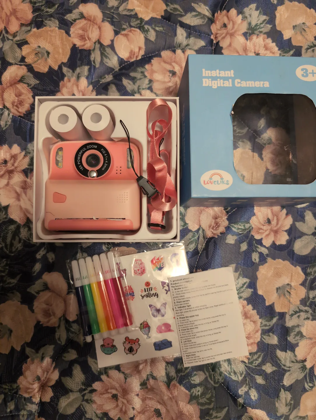 LoveCik Kids Instant Digital Camera Pink image indicator(2)