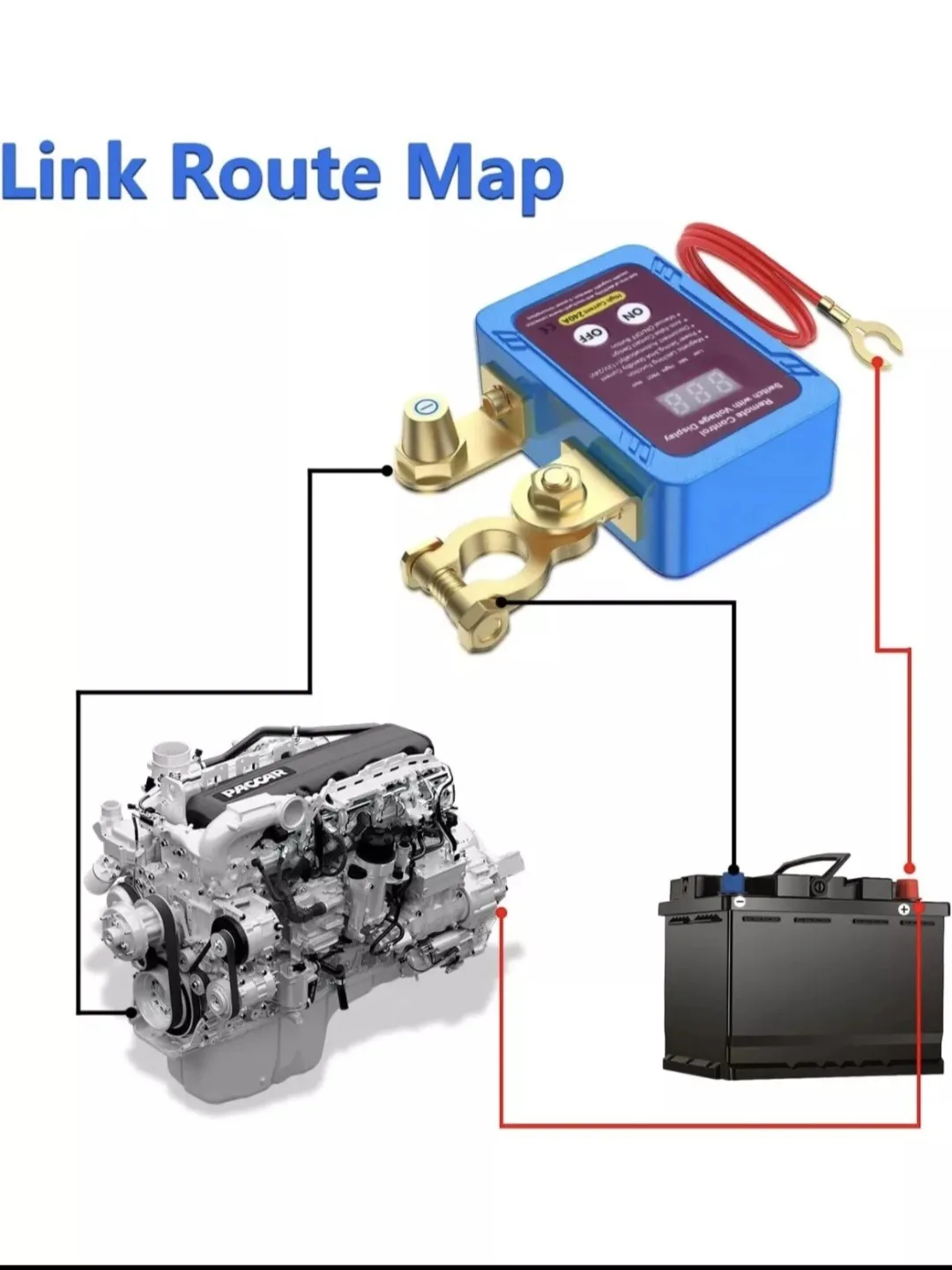 Remote Battery Disconnect Switch,12V/24V 240A,Kill Switch image indicator(4)